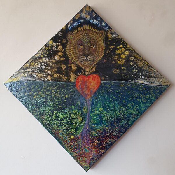 Tere ♾. Titulo : "Bendiciones del poder del Amor". Acrílico sobre Lienzo 60x60