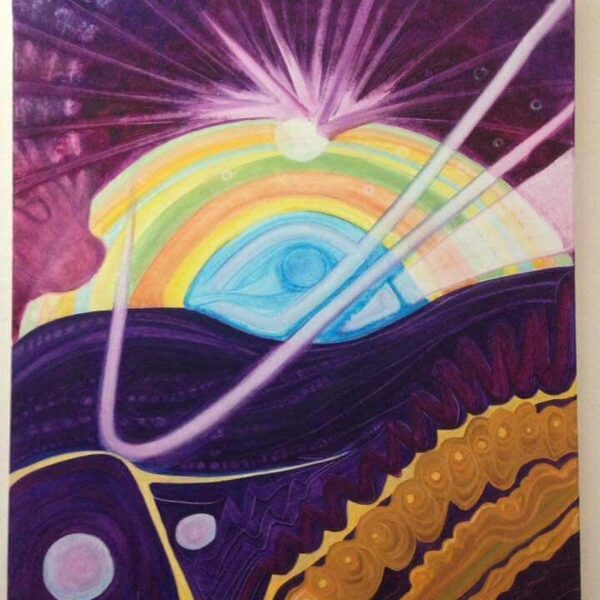 Tere ♾. 
Título: "Alegre Universo"
Óleo sobre Lienzo.
65x55