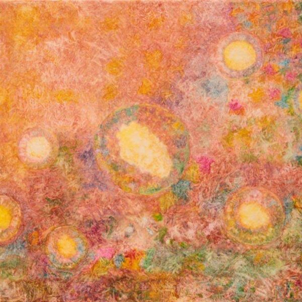 Tere ♾. 
Título: "Burbujas de Luz"
Óleo sobre Lienzo. 55x65