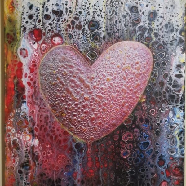 Tere ♾
Titulo: " Corazón" Acrílico sobre Lienzo. 30x40 (Técnica Pouring Mixto)