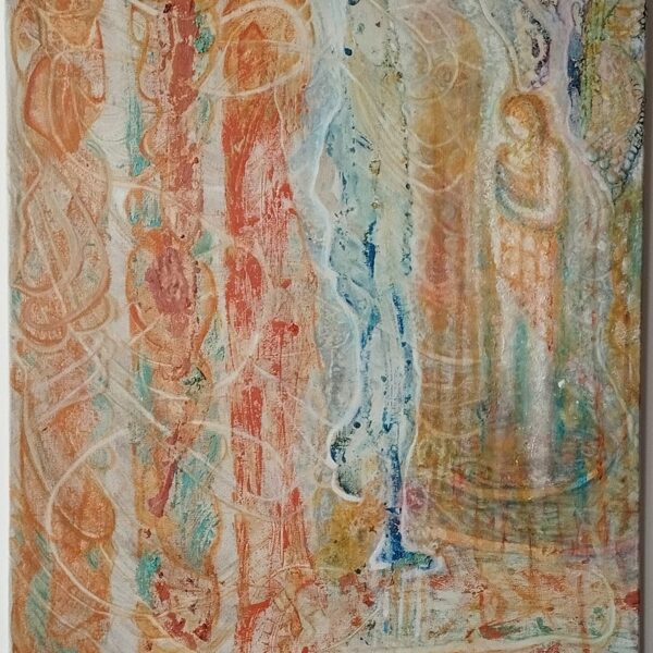 Tere ♾. Título: "Vibraciones"Óleo sobre Lienzo.60x50