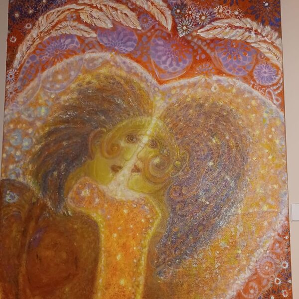 Tere ♾. 
Título: "Reencuentro en la Luz". Óleo sobre Lienzo. 60x85
